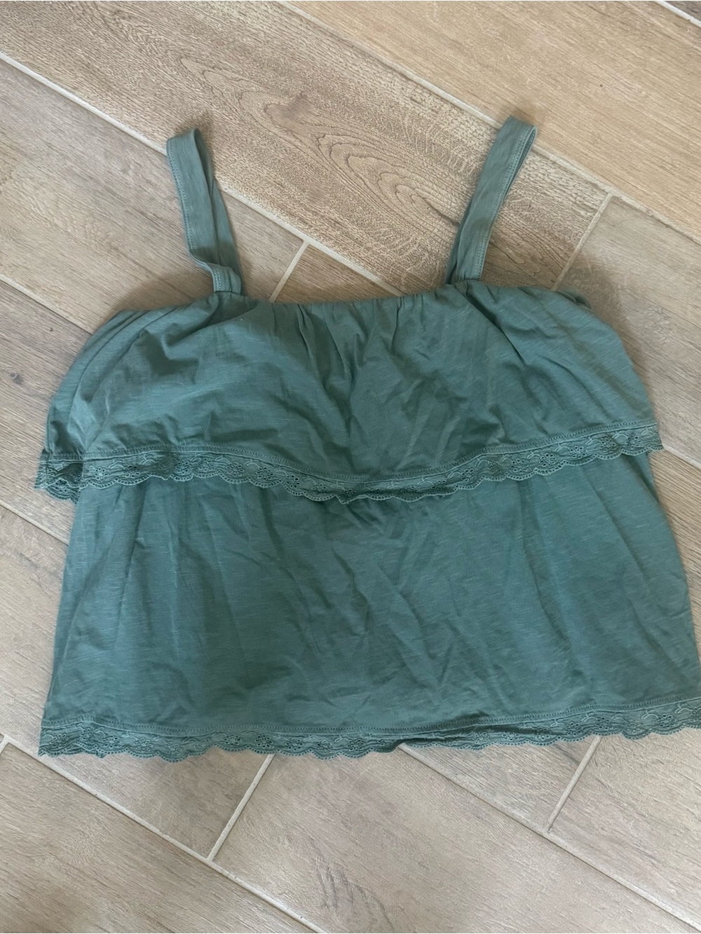 Toad&Co Sage Green Lace-Trim Camisole